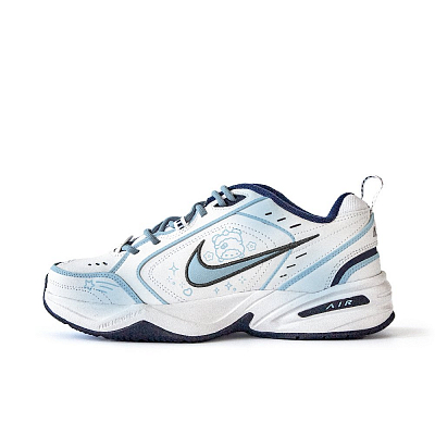 Nike Air Monarch 4 Anti Slip Wear Resistant Low Top Chunky Sneakers Unisex White