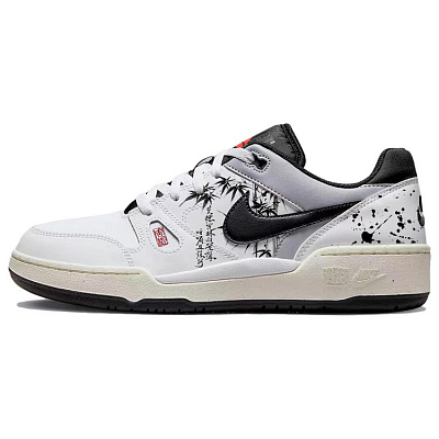 Nike Full Force Ink Wash Bamboo Forest Anti-Slip Wear-Resistant Low-Top Skateboard Shoes Men's White Black