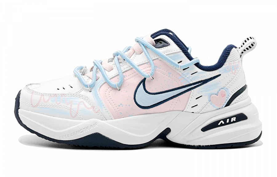 Nike Air Monarch 4 Anti Slip Wear Resistant Low Top Chunky Sneakers Unisex Pink Blue купить в интернет-магазине Yoocart с быстрой доставкой по России.