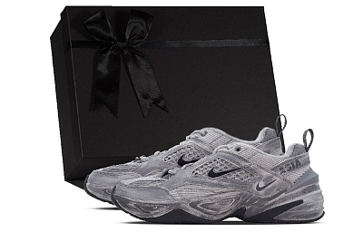 Nike M2K Anti-Slip And Wear-Resistant Height Increasing Low-Top Chunky Sneakers Unisex Smoke Gray