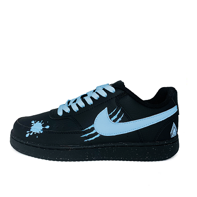 Nike Court Vision Non-slip Lightweight Low-Top Skateboard Shoes Unisex Blue Black
