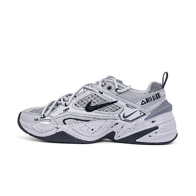 Nike M2K Tekno Slip Resistant Low Top Chunky Sneakers Unisex Gray White