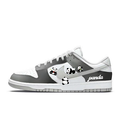 Nike Dunk Anti-Slip And Wear-Resistant Lightweight Low-Top Skateboard Shoes Men's Light Gray