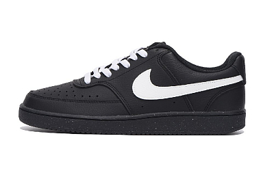 Nike Court Vision Low Anti-Slip Wear-Resistant Low-Top Skateboard Shoes Unisex Black White