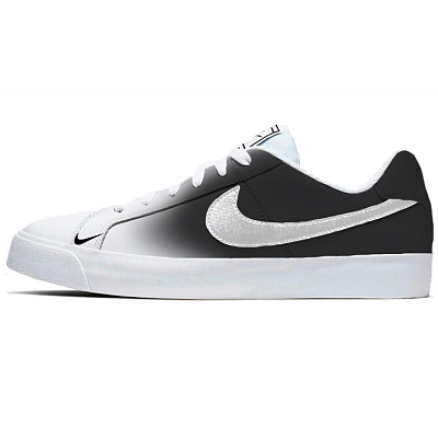 Nike Court Royale Anti-Slip Wear-Resistant Low-Top Skateboard Shoes Unisex White Black