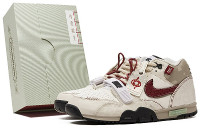 Nike Air Trainer 1 Anti-Slip Wear-Resistant Mid-Top Training Shoes Men's Brown