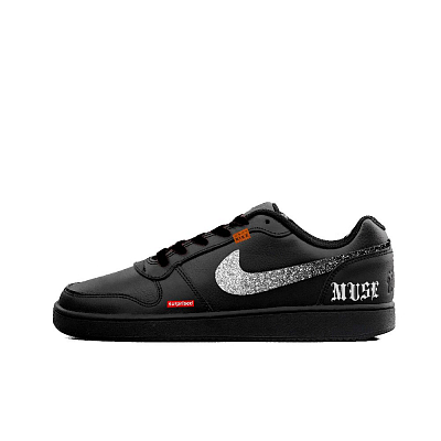 Nike EBERNON Slip-Resistant Low-Top Skateboard Shoes Men's Black
