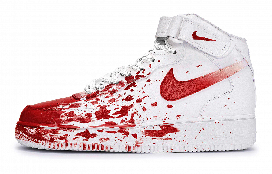 Nike Air Force 1 07 811 Manufacturing Coverage Anti-Slip And Wear-Resistant Mid-Top Skateboard Shoes Women's White Red купить в интернет-магазине Yoocart с быстрой доставкой по России.