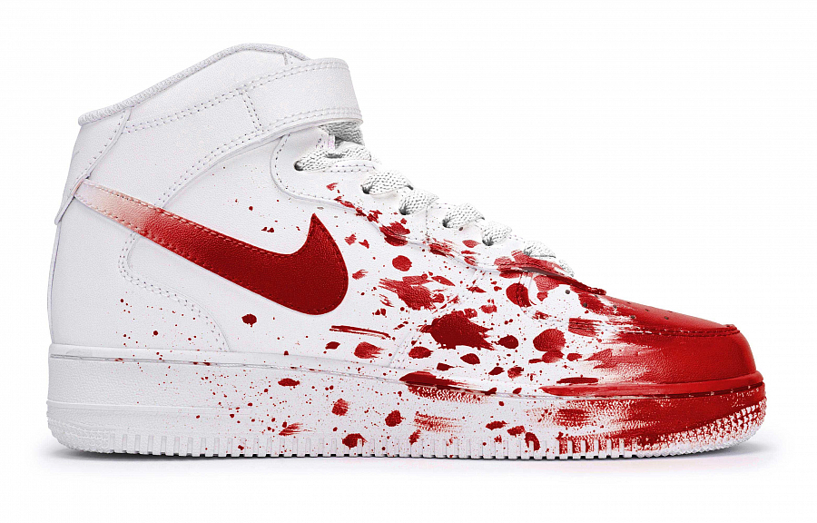 Nike Air Force 1 07 811 Manufacturing Coverage Anti-Slip And Wear-Resistant Mid-Top Skateboard Shoes Women's White Red купить в интернет-магазине Yoocart с быстрой доставкой по России.