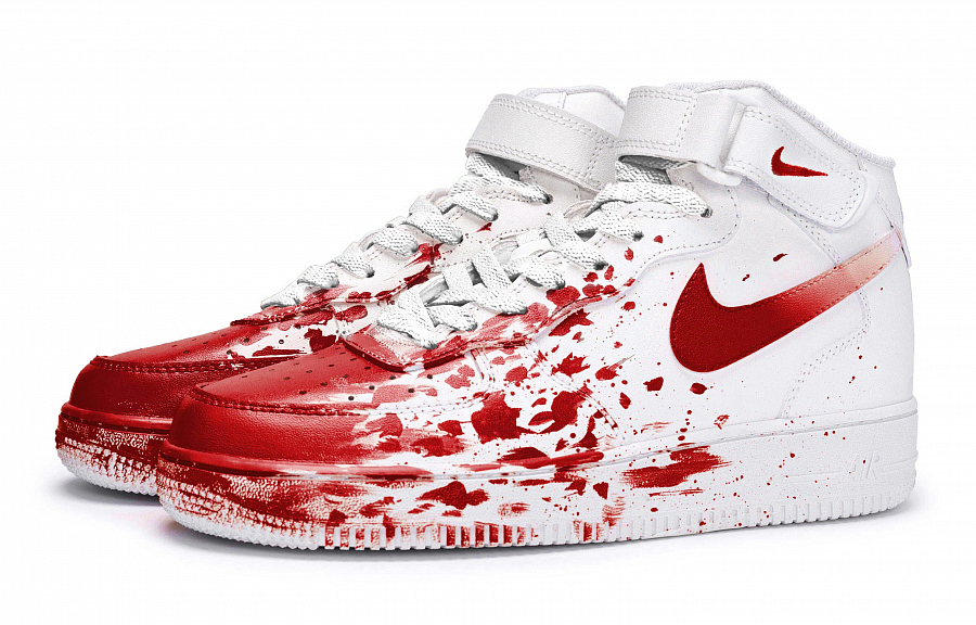 Nike Air Force 1 07 811 Manufacturing Coverage Anti-Slip And Wear-Resistant Mid-Top Skateboard Shoes Women's White Red купить в интернет-магазине Yoocart с быстрой доставкой по России.