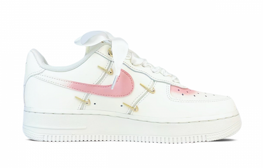 Nike Air Force 1 Anti-Slip Wear-Resistant Low-Top Skateboard Shoes Women's Pink White Gold купить в интернет-магазине Yoocart с быстрой доставкой по России.