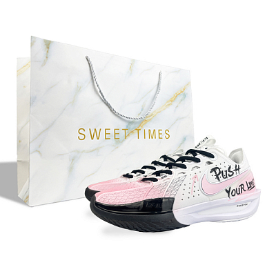 Nike Air Zoom G.T. Cut 3 EP Cushioning Anti-Slip And Wear-Resistant Low-Top Basketball Shoes Unisex White Pink