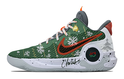 Nike KD Trey 5 IX Cushioning Wear-Resistant Impact-Resistant Super-Light Mid-Top Basketball Shoes Unisex Green