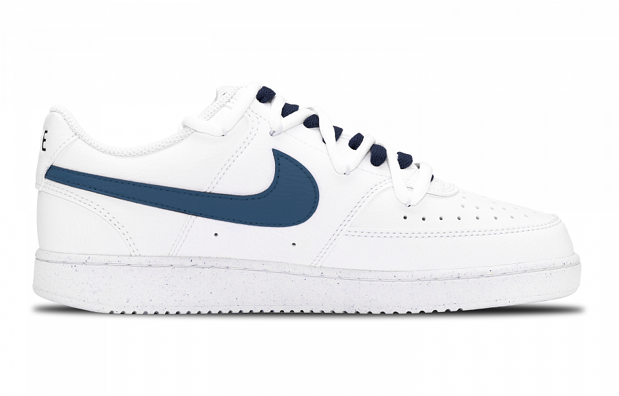 Nike Court Vision Low Anti Slip Wear Resistant Low Top Skateboard Shoes Men's White Blue купить в интернет-магазине Yoocart с быстрой доставкой по России.