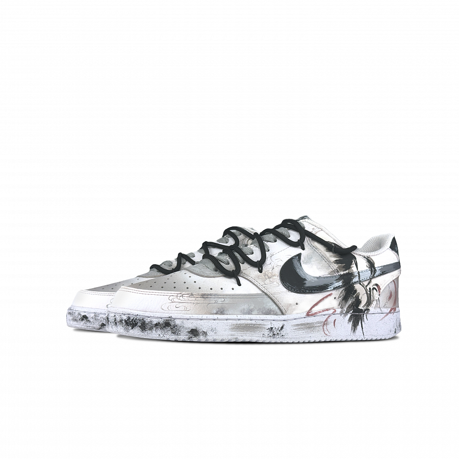 Nike Court Vision 1 Explosive Plan Crane's Return Anti Slip Wear Resistant Low Top Skateboard Shoes Unisex Beige Gray купить в интернет-магазине Yoocart с быстрой доставкой по России.