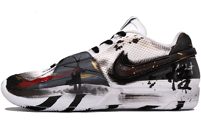 Nike Ja 1 Wear-Resistant Low-Top Basketball Shoes Men's Black White