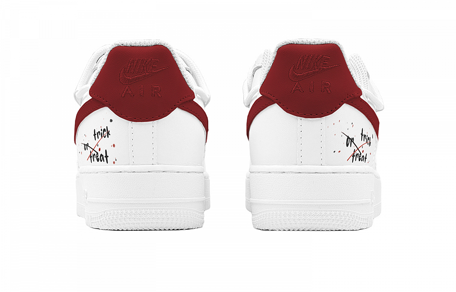 Nike Air Force 1 Anti-Slip Wear-Resistant Low-Top Skateboard Shoes Unisex White Red купить в интернет-магазине Yoocart с быстрой доставкой по России.