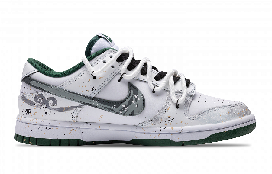 Nike Dunk Coverage Cushioning Abrasion Resistant Low top Skateboard Shoes Unisex Ink Wash With Sprinkled Gold купить в интернет-магазине Yoocart с быстрой доставкой по России.
