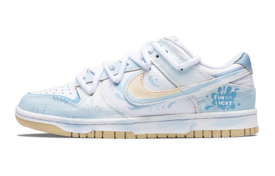 Nike Dunk Low Low-Top Skateboard Shoes Men's Light Blue