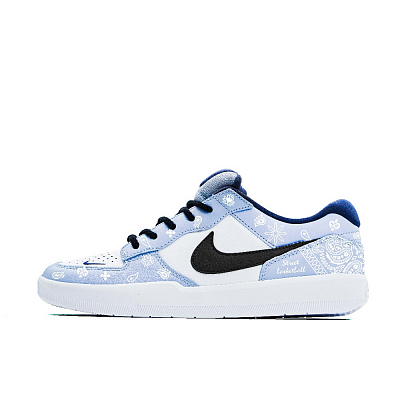 Nike SB Force 58 Anti-Slip And Wear-Resistant Breathable Low-Top Skateboard Shoes Unisex Carolina Blue