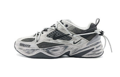 Nike M2K Tekno Blade Whirl Anti-Slip Wear-Resistant Low-Top Chunky Sneakers Unisex Gray