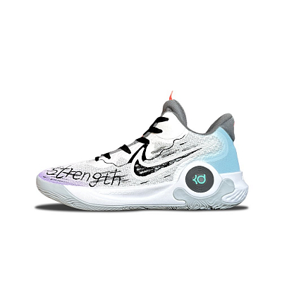 Nike KD Trey 5 Cushioning Anti-Slip And Wear-Resistant Coverage Support Mid-Top Basketball Shoes Unisex Blue White Gray