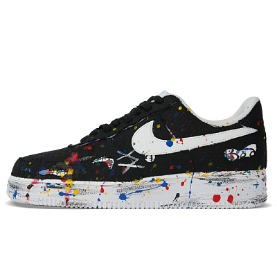 Nike Air Force 1 Abrasion-Resistant Low-Top Skateboard Shoes Unisex Black