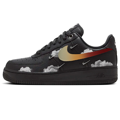 Nike Air Force 1 Slip-Resistant Cushioning Breathable Low-Top Skateboard Shoes Women's Black White