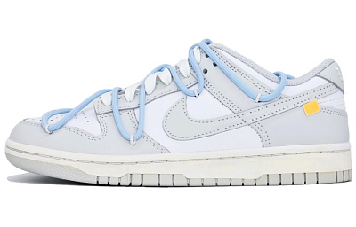 Nike Dunk Anti-Slip And Wear-Resistant Lightweight Low-Top Skateboard Shoes Men's Gray White