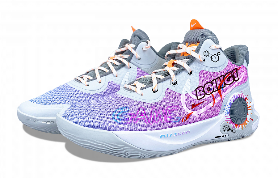 Nike KD Trey 5 IX Cushioning Anti-Slip Wear-Resistant Breathability Mid-Top Basketball Shoes Unisex Blue Purple купить в интернет-магазине Yoocart с быстрой доставкой по России.