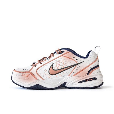 Nike Air Monarch 4 Anti Slip Wear Resistant Low Top Chunky Sneakers Unisex White
