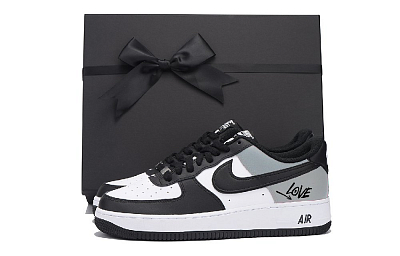 Nike Court Borough Anti-Slip Wear-Resistant Low-Top Skateboard Shoes Unisex Black Gray
