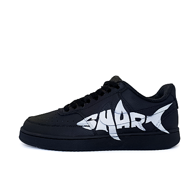 Nike Court Vision Slip-Resistant Low-Top Skateboard Shoes Unisex Black White