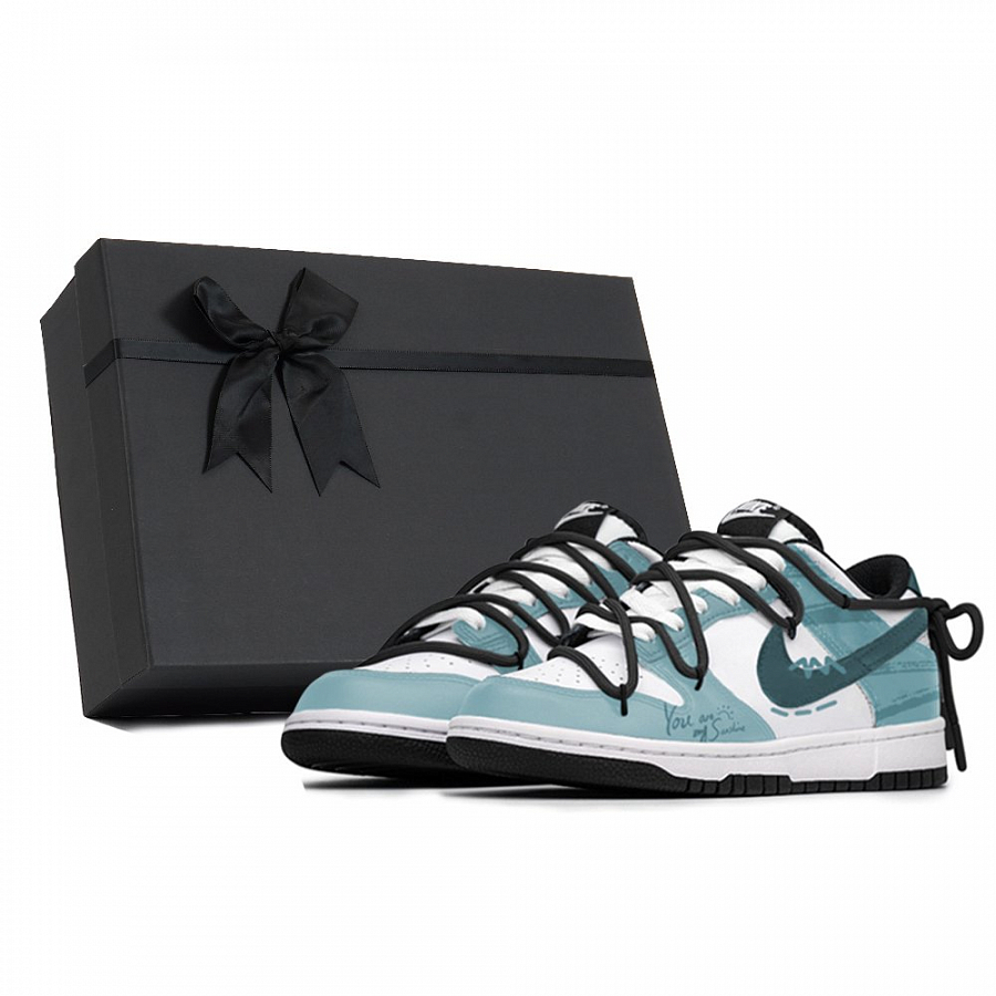 Nike Dunk Retro Lemon Graffiti Collection Lime Box Wear-Resistant Slip-Resistant Low-Top Skateboard Shoes Unisex Blue купить в интернет-магазине Yoocart с быстрой доставкой по России.