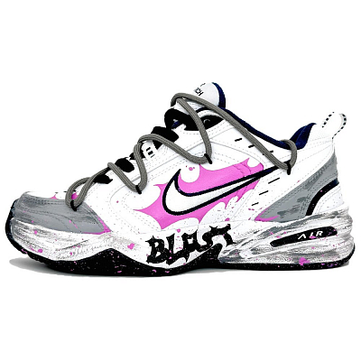 Nike Air Monarch 4 Chunky Sneakers Unisex Low top White/Gray/Pink/Black/Blue