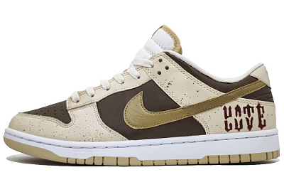 Nike Dunk Anti-Slip Wear-Resistant Low-Top Skateboard Shoes Men's Khaki Brown