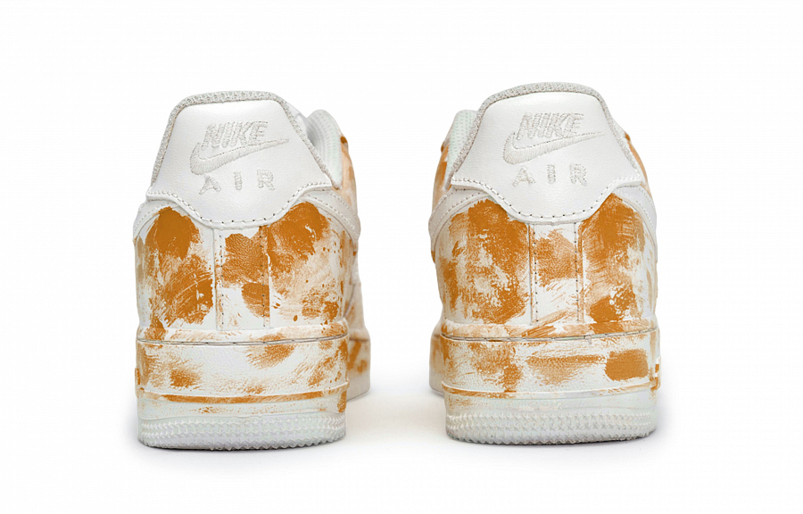 Nike Air Force 1 Sky Halo Iridescent Slip-Resistant Low-Top Skateboard Shoes Unisex White Orange купить в интернет-магазине Yoocart с быстрой доставкой по России.