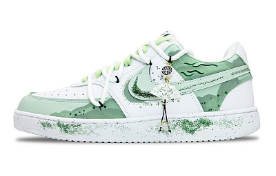 Nike Court Vision Slip-Resistant Balance Low-Top Skateboard Shoes Unisex White Green