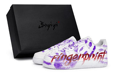 Nike Air Force 1 Anti-Slip Wear-Resistant Low-Top Skateboard Shoes Unisex White Purple Red