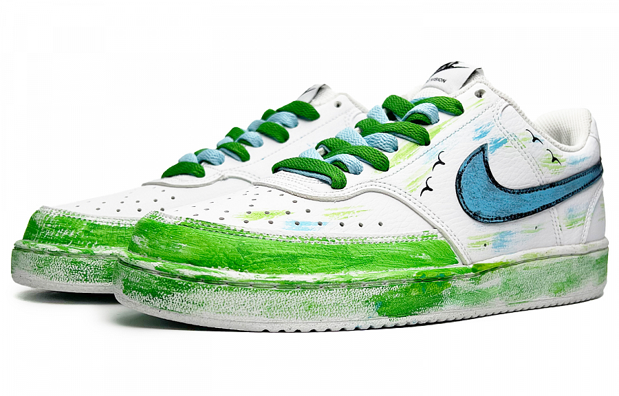 Nike Court Vision 1 Mint Cake Anti-Slip Wear-Resistant Low-Top Skateboard Shoes Women's Green Blue купить в интернет-магазине Yoocart с быстрой доставкой по России.