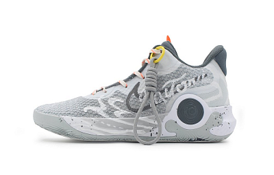 Nike KD Trey 5 IX Gray Shadow Anti Slip And Wear Resistant Breathable Mid Top Basketball Shoes Unisex Gray