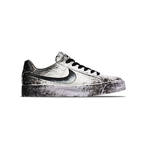 Nike Court Royale Slip-Resistant Cushioning Wear-Resistant Low-Top Skateboard Shoes Unisex Black White 1 3599888
