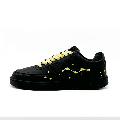 Nike Court Vision Low Anti-Slip Wear-Resistant Low-Top Skateboard Shoes Unisex Black Yellow