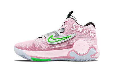Nike KD Trey 5 X Slip-Resistant Mid-Top Basketball Shoes Men's Pink White Green