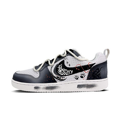 Nike Court Borough Shadow Spike Anti-Slip Wear-Resistant Low-Top Skateboard Shoes Men's Black