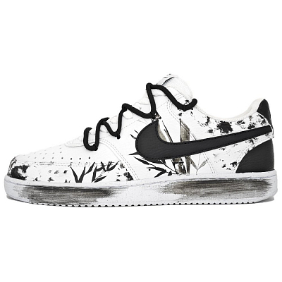 Nike Court Vision 1 Slip Resistant, Abrasion Resistant, Lightweight Low Top Skateboard Shoes Men's Black White