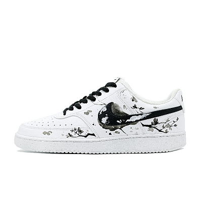 Nike Court Vision 1 Abrasion Resistant Balance Low Top Skateboard Shoes Men's Gray White QD
