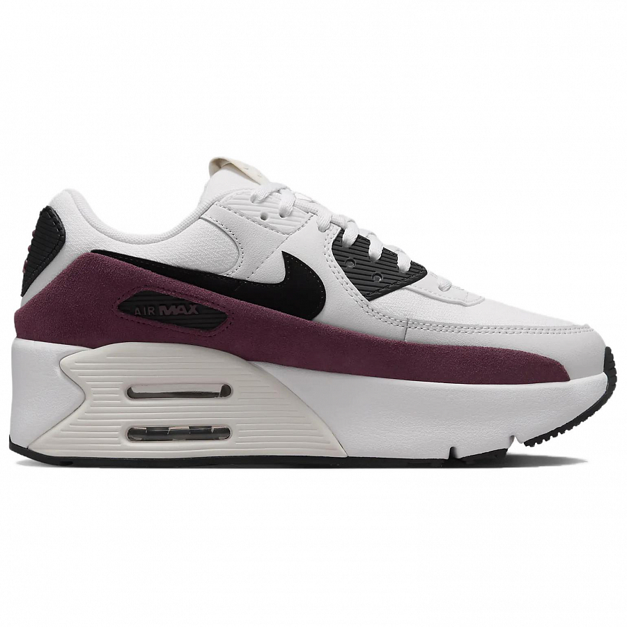 Nike Air Max 90 LV8 Sail Night Maroon Phantom Black Women's купить в интернет-магазине Yoocart с быстрой доставкой по России.