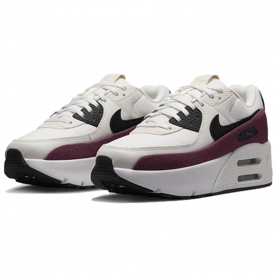 Nike Air Max 90 LV8 Sail Night Maroon Phantom Black Women's купить в интернет-магазине Yoocart с быстрой доставкой по России.