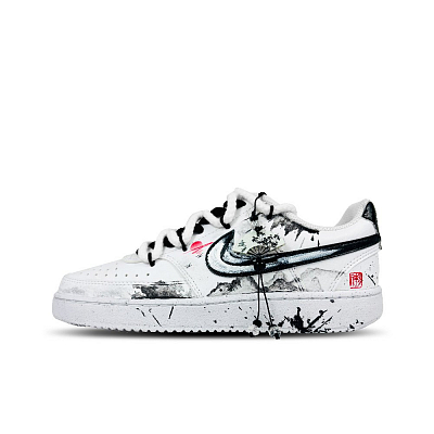 Nike Court Vision Skateboard Shoes Unisex Low top Black/White